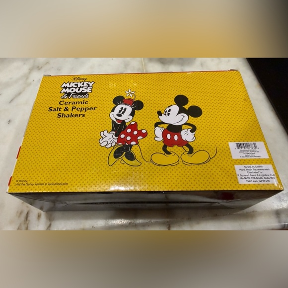 Disney Mickey and Minnie Ceramic Salt & Pepper Shakers - Red, Black, Yellow - Picture 7 of 7